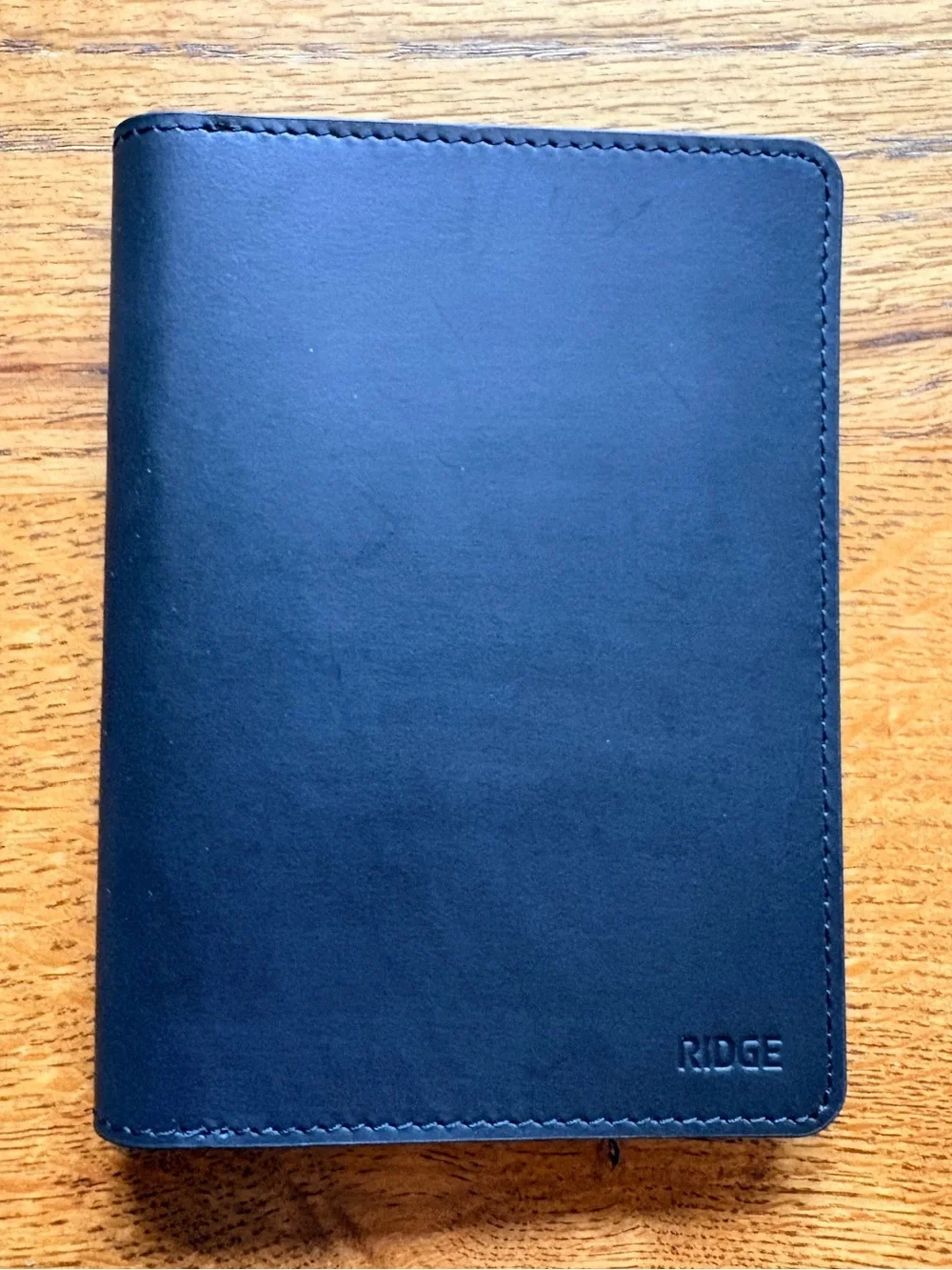 New in box Ridge Passport Wallet in Midnight Black Leather